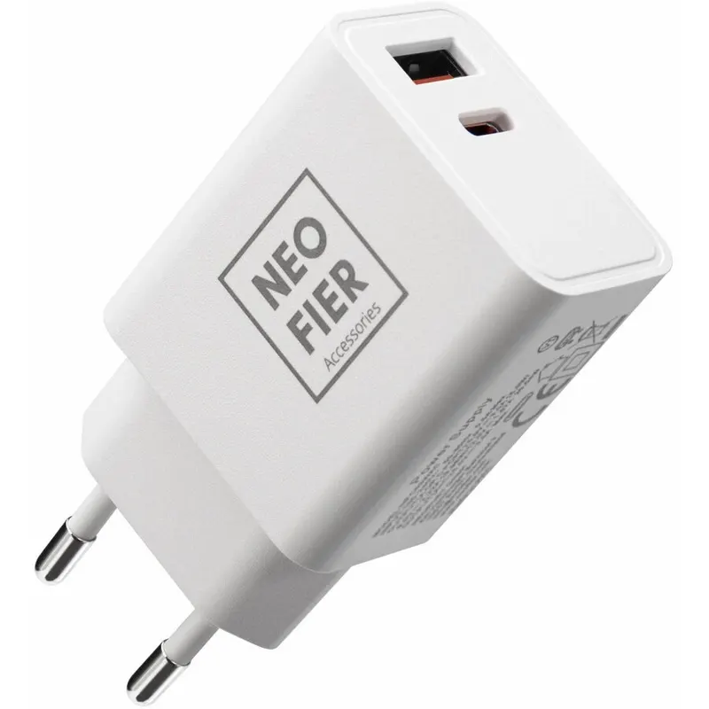 Neofier Incarcator NeoFier 20W Dual Port USB-C/USB-A, Alb