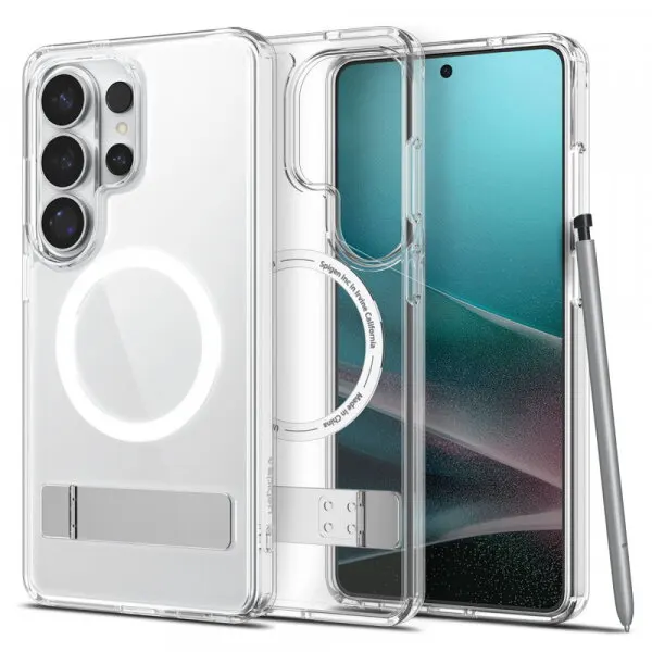 Spigen Husa MagSafe pentru Samsung Galaxy S26 Ultra S948, Spigen, Ultra Hybrid S, Transparenta Alba ACS11032