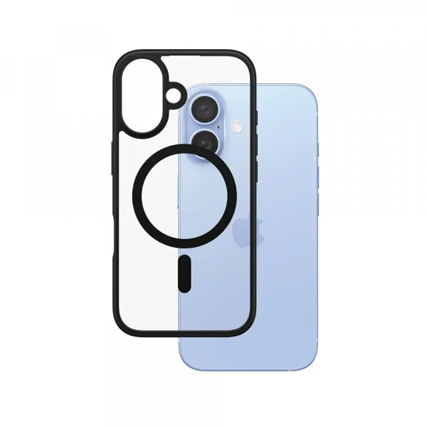 Panzerglass Husa MagSafe pentru Apple iPhone 16, PanzerGlass, Frame, Transparenta Neagra