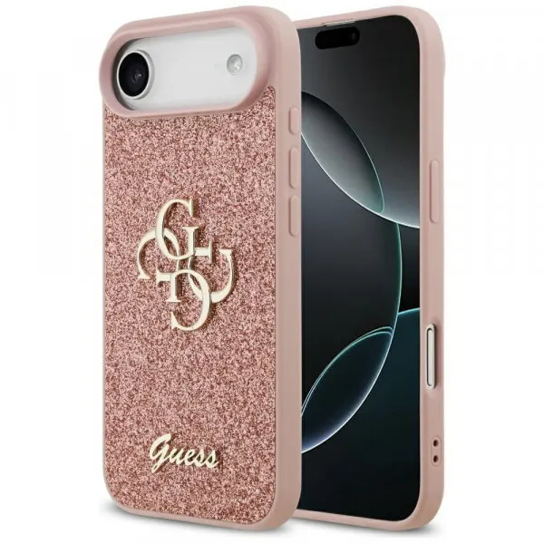 Guess Husa pentru Apple iPhone 17 Air, Guess, Fixed Glitter Big 4G, Roz