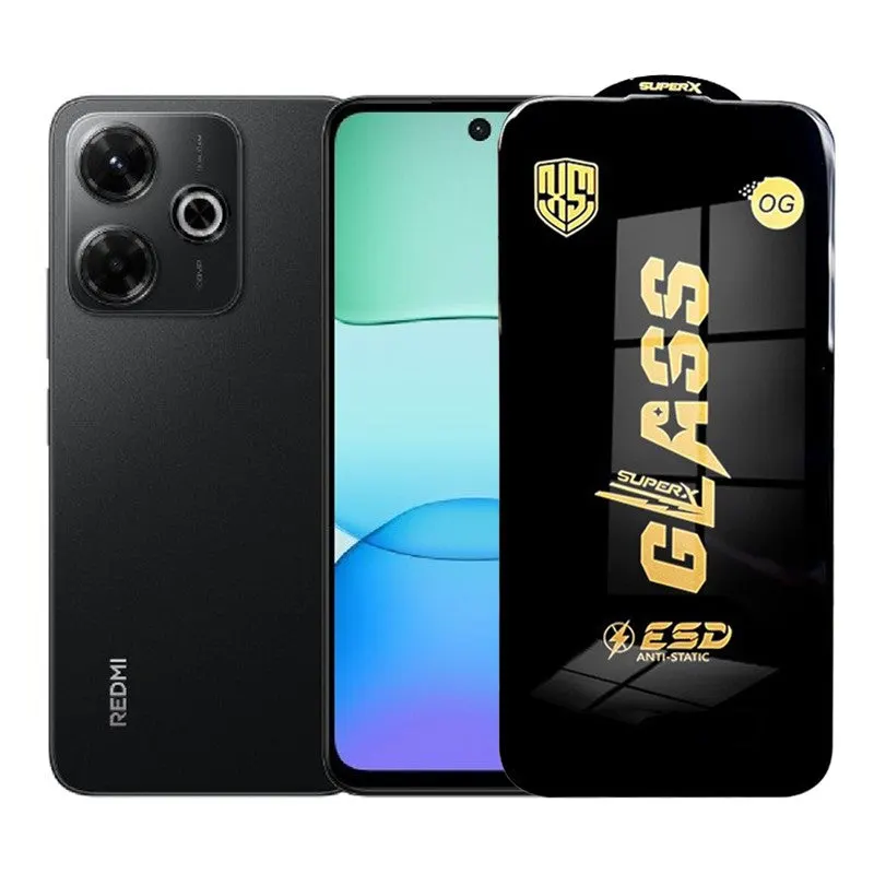 Flippy, Folie de Protectie pentru Xiaomi Redmi 13x, Flippy, Sticla Securizata ESD, Margini Negre