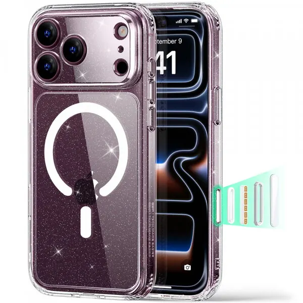 ESR Husa MagSafe pentru Apple iPhone 18 Pro Max / 17 Pro Max, ESR, Classic Hybrid Shimmer, Transparenta