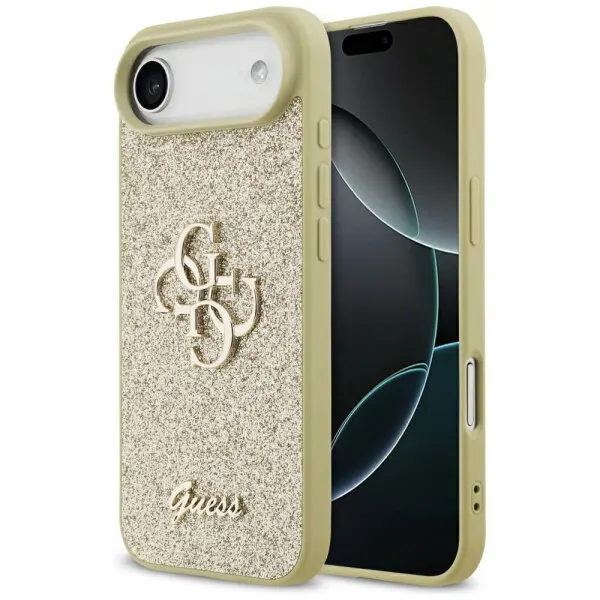 Guess Husa pentru Apple iPhone 17 Air, Guess, Fixed Glitter Big 4G, Aurie