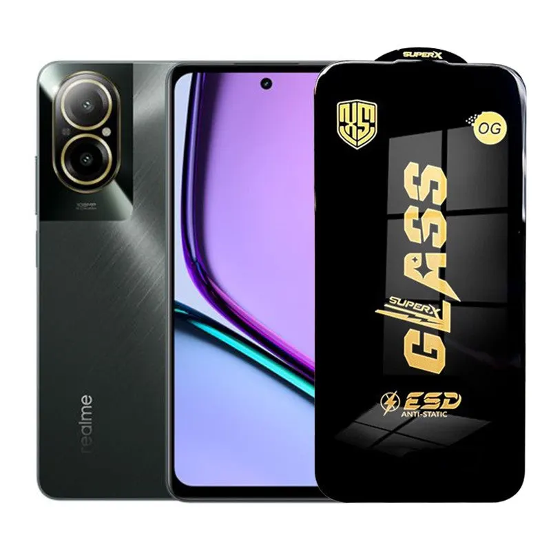 Flippy, Folie de Protectie pentru Realme C67, Flippy, Sticla Securizata ESD, Margini Negre