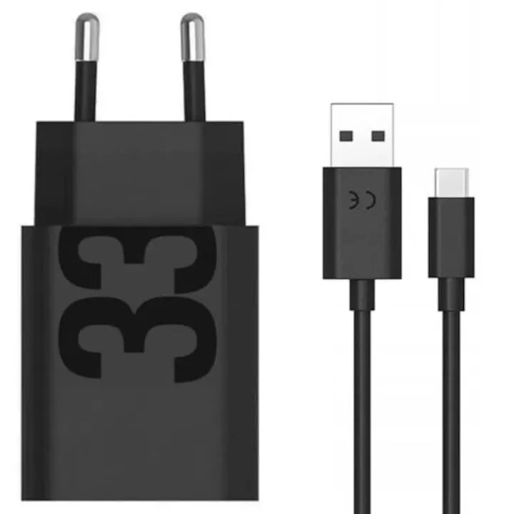 Motorola Incarcator retea Motorola TurboPower 33W, port USB Type-A, inclus cablu USB Type-C (1 m), Negru