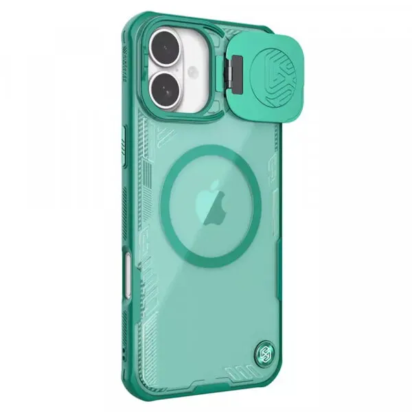 NILLKIN Husa MagSafe pentru Apple iPhone 16 Plus, Nillkin, Iceblade Prop w/o Camera Cutout, Verde