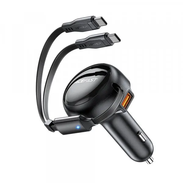 AceFast Incarcator Auto Cu Cablu USB-C Acefast B13, 53W, 3A, 1 x USB-A, Negru