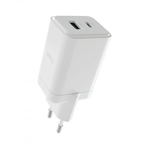 Allity Incarcator Retea Allity. ATC-01-45WCC Fast, 45W, 3A, 1 x USB-A - 1 x USB-C, Alb