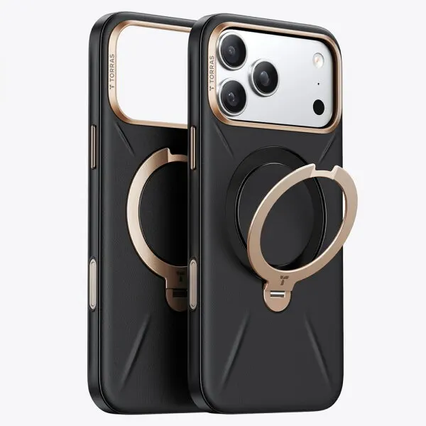 Torras Husa MagSafe pentru Apple iPhone 18 Pro Max / 17 Pro Max, Torras, QPRO Leather, Neagra