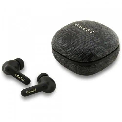 Casti True Wireless Guess 4G Classic Metal Logo, Bluetooth, Negru