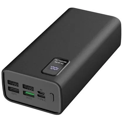 omega Acumulator extern Platinet PMPB30WQC728B, 30000mAh, USB, USB Type-C, Negru