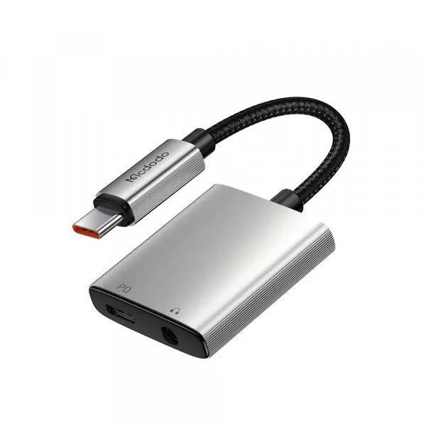Mcdodo Adaptor Audio USB-C - USB-C / 3.5mm McDodo CA-5050 Wales, Gri