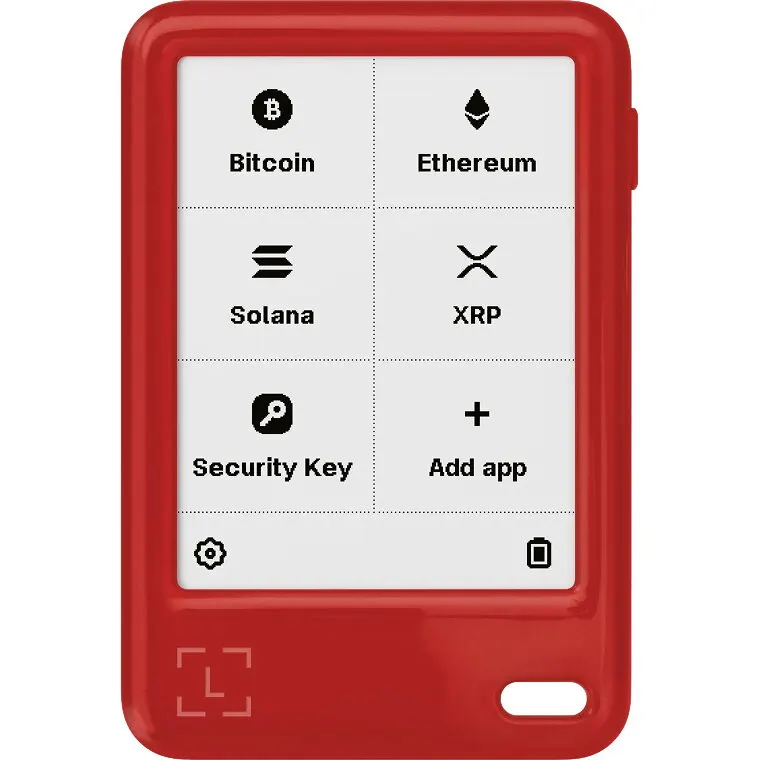 Ledger Portofel hardware criptomonede Ledger Nano Gen5 cu Recovery Key, ecran E Ink 2.8 inch, Bluetooth, USB-C, Cherry Red
