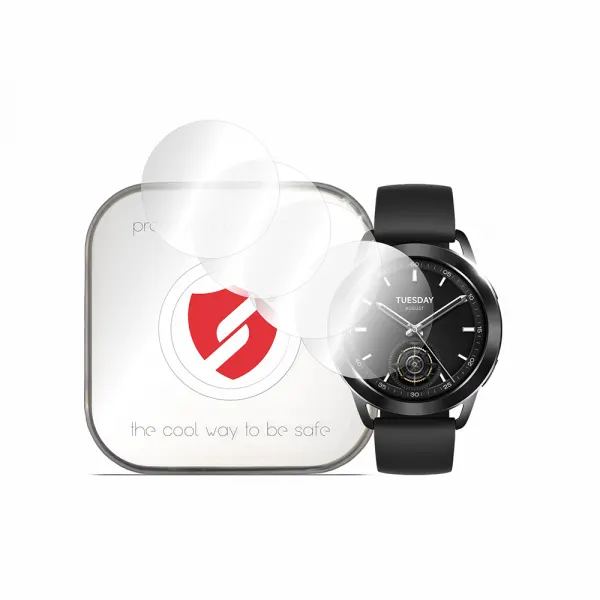 Smart Protection Folie Protectie Smart Protection Premium Classic pentru Xiaomi Watch S3, Set 4 bucati, Plastic