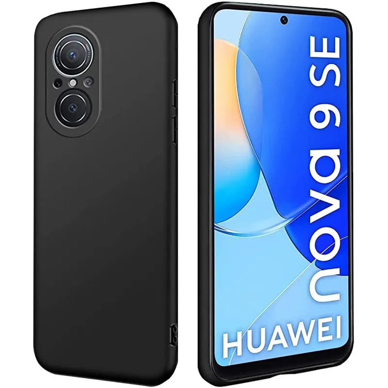 Flippy, Husa Matte TPU pentru Huawei NOVA 9 SE, Flippy, Silicon Slim, Protectie Antisoc, Negru