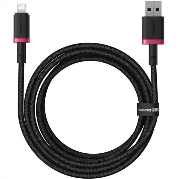 BASEUS Cablu Date si Incarcare USB-A - Lightning Baseus Dura Series, 18W, 2m, Rosu P10377801U01-03
