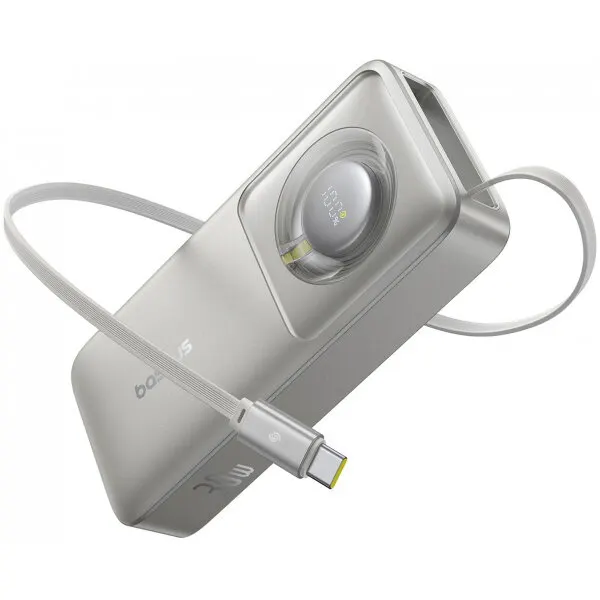 BASEUS Baterie Externa Baseus OS Free2Pull, 10000mAh, 30W, PD, 2 x USB-C, Gri P10073701843-00