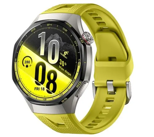 Smartwatch Huawei Watch GT 7 Pro, 46MM, Ecran AMOLED 1.47inch, Bluetooth, GPS, Monitorizare sanatate, Titanium Alloy Case, Yellow Fluoroelastomer Strap (Galben)