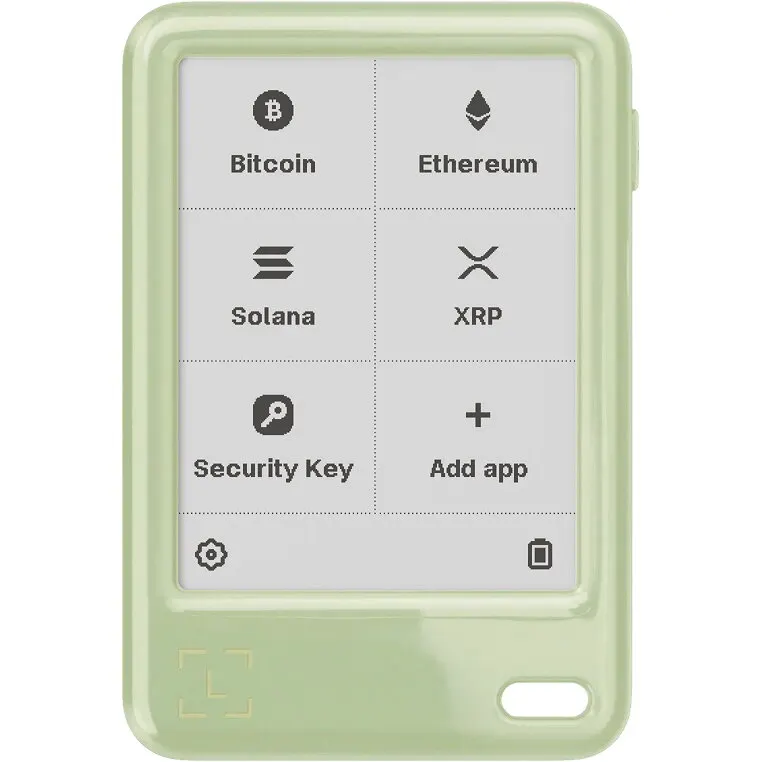 Ledger Portofel hardware criptomonede Ledger Nano Gen5 cu Recovery Key, ecran E Ink 2.8 inch, Bluetooth, USB-C, Matcha Green
