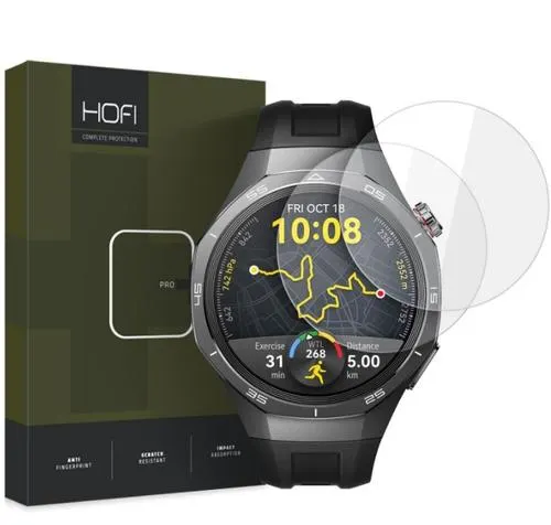 Folie Protectie HOFI Glass PRO+ pentru Huawei Watch GT 5 Pro 46mm, Set 2 bucati, Sticla Securizata