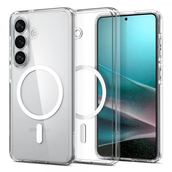 Spigen Husa MagSafe pentru Samsung Galaxy S26 Plus S947, Spigen, Ultra Hybrid, Transparenta Alba ACS10709