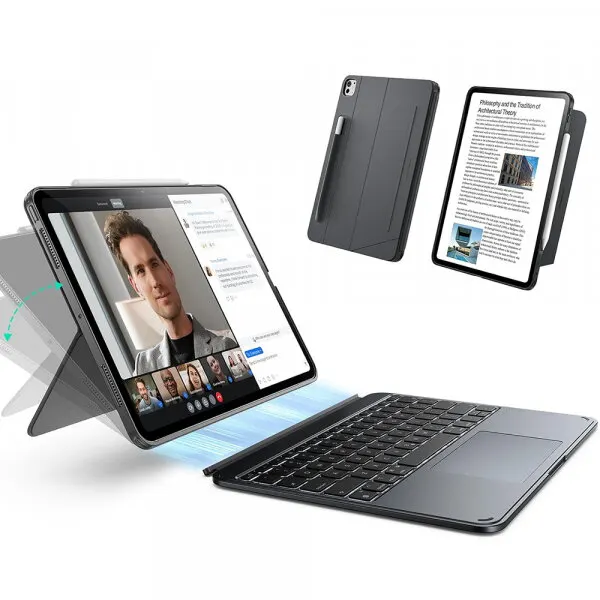 ESR Husa cu Tastatura pentru Apple iPad Pro 11 (2024), ESR, Shift, Gri