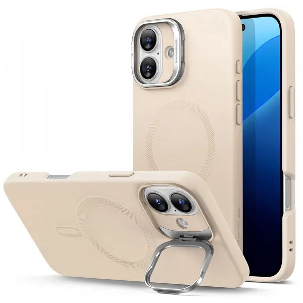 ESR Husa MagSafe pentru Apple iPhone 16 Plus, ESR, Cloud Soft Kickstand, Crem