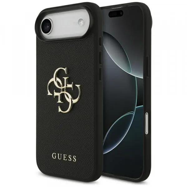 Guess Husa pentru Apple iPhone 17 Air, Guess, 4G Grained Big and Classic Logo, Neagra