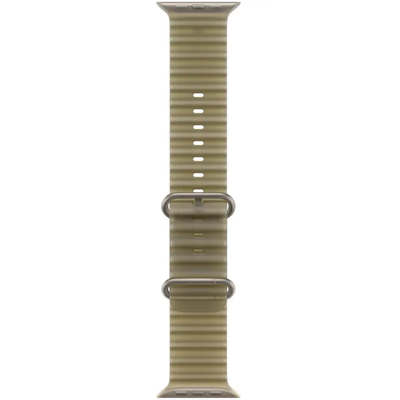Apple Apple Watch 49mm Titanium Band: Translucent Kelp Ocean Band - Natural Titanium Finish