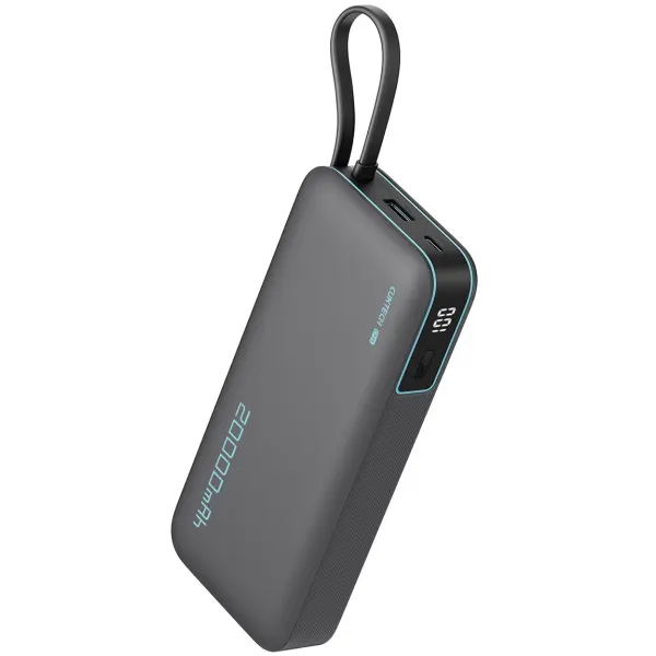 Cuktech Baterie Externa Cuktech CUKP200NGLDG, 20000mAh, 55W, QC + PD, 1 x USB-A - 2 x USB-C, Gri