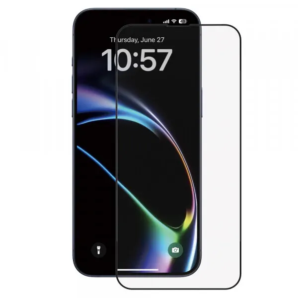 Anank Folie de protectie Ecran Anank 1X Reinforced pentru Apple iPhone 16 Pro Max, Sticla Securizata, Full Glue, 2.5D, Set 10 bucati, Neagra