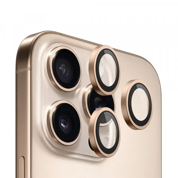 Blueo Folie de protectie Camera Spate Blueo 99 Anti-Refective HD pentru Apple iPhone 16 Pro Max / 16 Pro, Sticla Securizata, Bronz