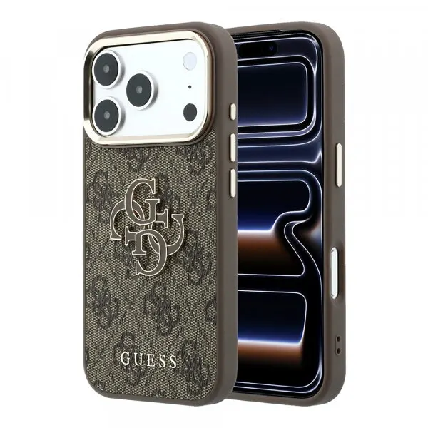 Guess Husa pentru Apple iPhone 18 Pro / 17 Pro, Guess, 4G Big Resin Logo, Maro