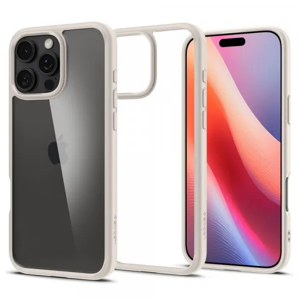 Spigen Husa pentru Apple iPhone 16 Pro, Spigen, Ultra Hybrid, Bej ACS08127