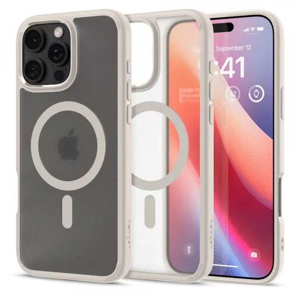 Spigen Husa MagSafe pentru Apple iPhone 16 Pro Max, Spigen, Ultra Hybrid, Bronz Satinata ACS08382