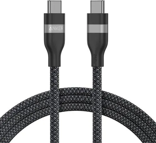 Cablu de date Anker USB-C la USB-C, 1.8m, 240W (Negru)