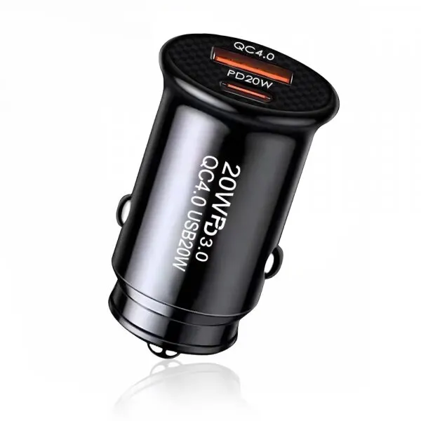 techsuit Incarcator Auto Techsuit C4 MiniFuseX, 20W, 3A, 1 x USB-A - 1 x USB-C, Negru
