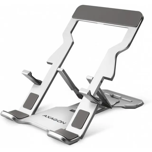AXAGON Suport Axagon STND-M, din aluminiu pentru telefoane si tablete de 4“ – 10,5“, cinci pozitii reglabile, Argintiu