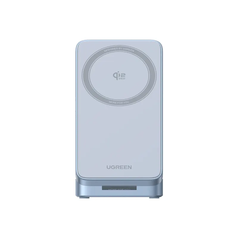 Ugreen Incarcator Wireless Ugreen MagFlow 3-in-1 Qi2, 25W, Albastru