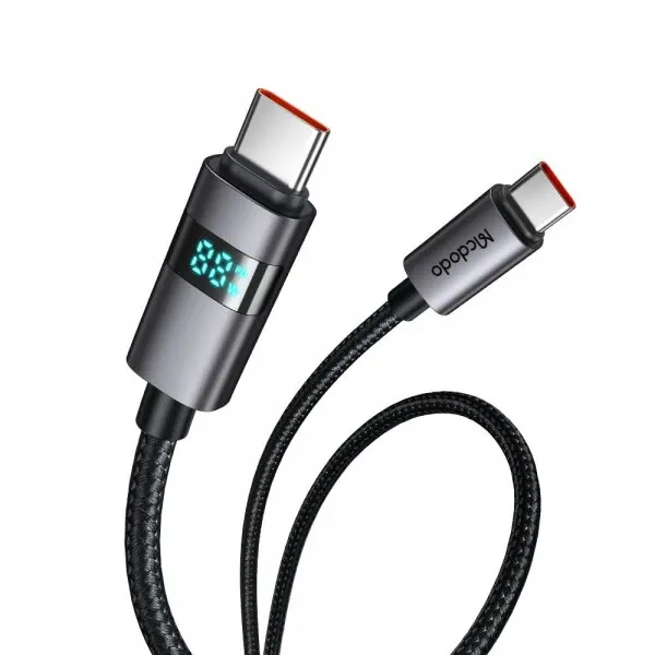 Mcdodo Cablu Date si Incarcare USB-C - USB-C McDodo CA-5610 Display, 100W, 1.2m, Negru