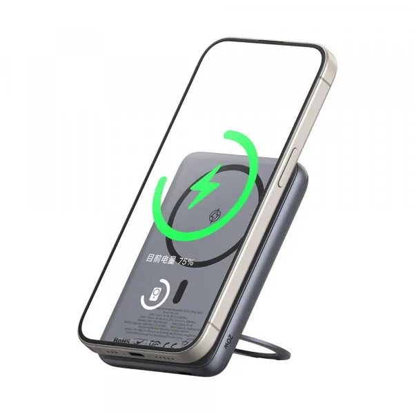 Mcdodo Baterie Externa Wireless McDodo MC-8361 Meta, 5000mAh, 20W, PD + FQI, 1 x QI - 1 x USB-C, Gri