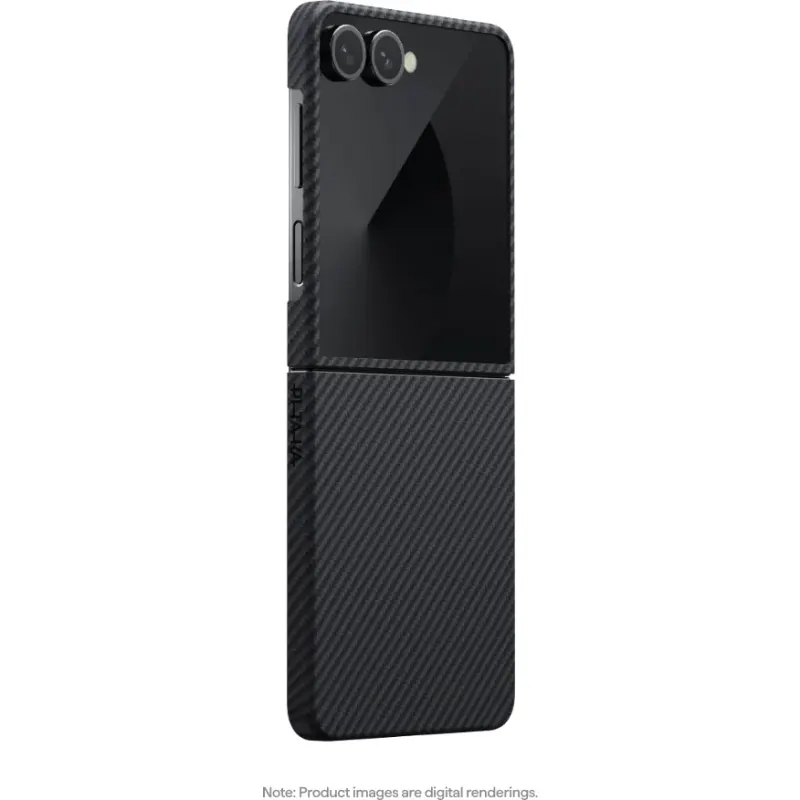 Pitaka Husa Pitaka pentru Samsung Galaxy Z Flip7, MagEZ 7, 600D, Ultra-Slim, Negru/Gri