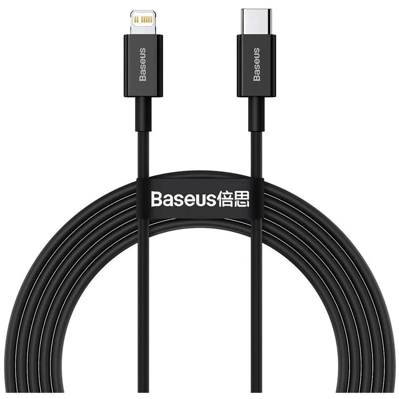 BASEUS CABLU alimentare si date Baseus Superior, Fast Charging Data Cable pt. smartphone, USB Type-C la Lightning Iphone PD 20W, 2m, negru