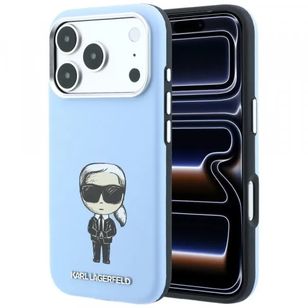 Karl Lagerfeld Husa MagSafe pentru Apple iPhone 18 Pro / 17 Pro, Karl Lagerfeld, Ikonik Sketch, Albastra