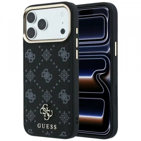Guess Husa MagSafe pentru Apple iPhone 18 Pro Max / 17 Pro Max, Guess, Peony 4G Small Logo, Neagra