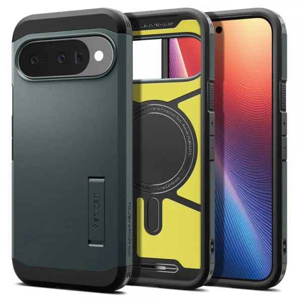 Spigen Husa MagSafe pentru Google Pixel 10 Pro / 10, Spigen, Tough Armor, Verde ACS09707