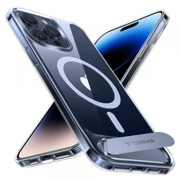 Torras Husa MagSafe pentru Apple iPhone 15 Pro Max, Torras, Pstand, Transparenta