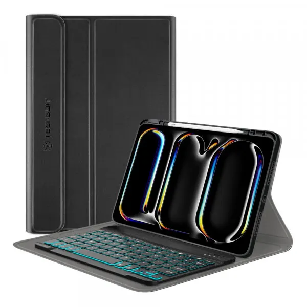 techsuit Husa cu Tastatura pentru Apple iPad Pro 11 (2024), Techsuit, CozyTab, Neagra