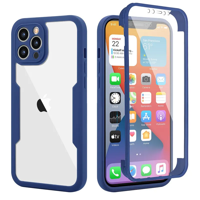 Samsung, Husa Max Defence pentru Samsung Galaxy A53 5G, Bumper Albastru, Fata Dubla Transparenta