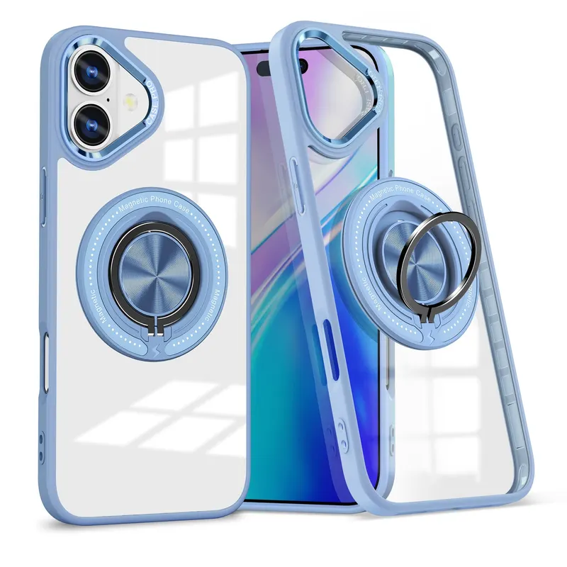 Husa de Protectie TPU, Flippy, pentru iPhone 16 Plus, Anticadere, cu Incarcare Wireless, Tehnologie Magsafe, Inel